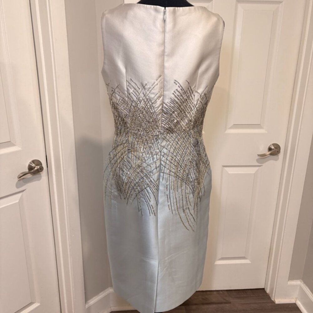 Carolina Herrera Beaded Sequin "Sunburst" Embellished Sleeveless Sheath Dress, 6 - Picture 2 of 8